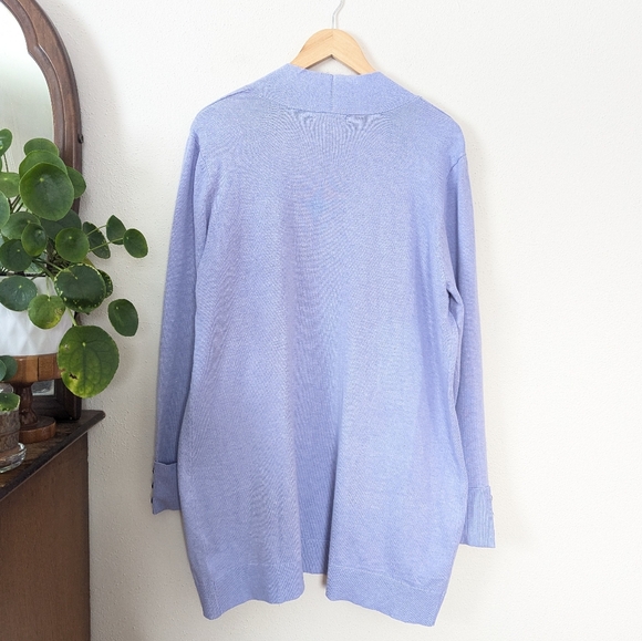 Peyton Primrose | XL | Lilac Open Front Longline Cardigan - Picture 6 of 10